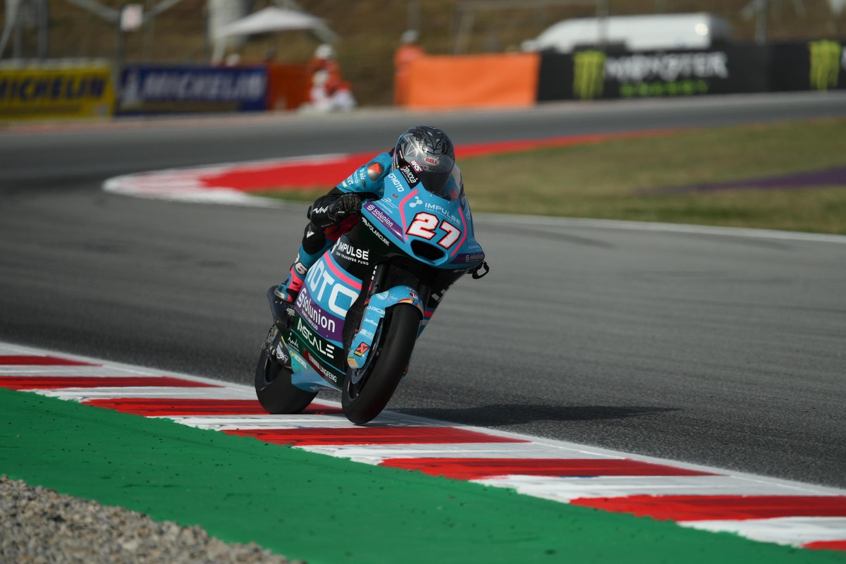 Moto2 Barcellona: Daniel Holgado apre le danze davanti a Barry Baltus e Manuel Gonzalez
