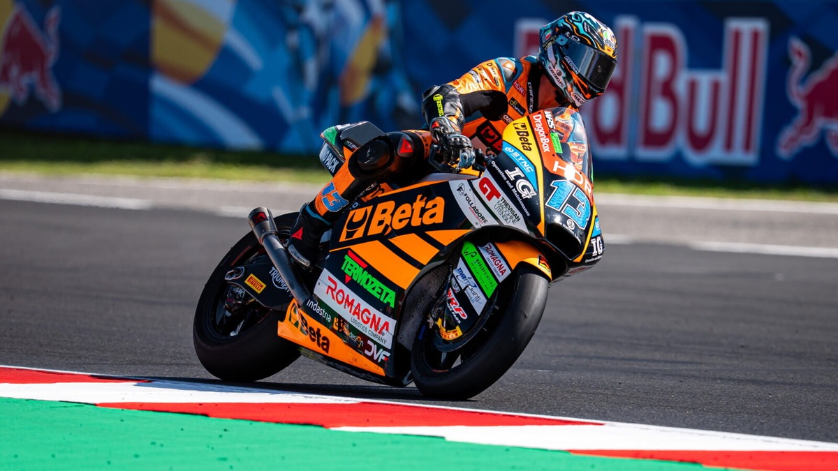 Moto2 Misano: Celestino Vietti comanda anche nelle FP2, terzo un Tony Arbolino in grande crescita