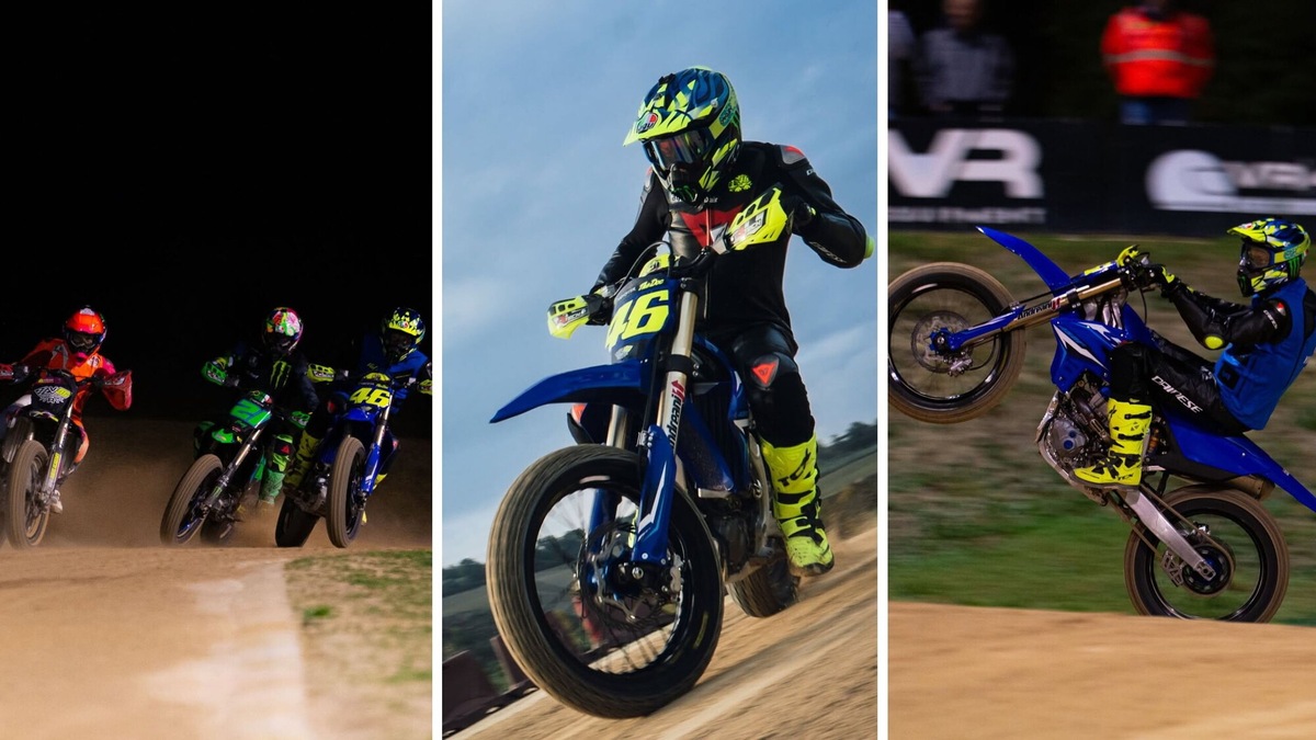 Valentino Rossi al Ranch in preparazione della 100 km dei campioni