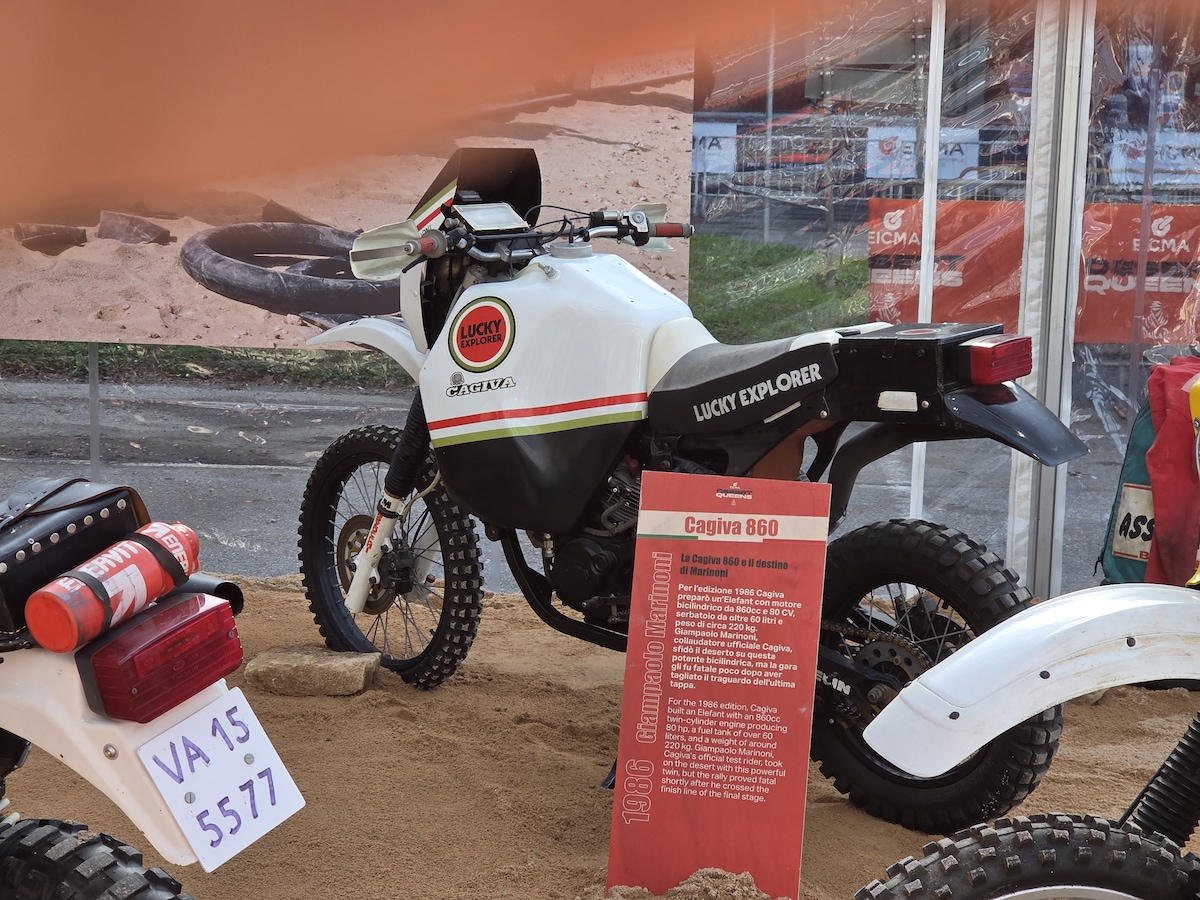 EICMA 2025, dalla moto di Sabine alla KTM di Sanders: tutta la storia della Dakar