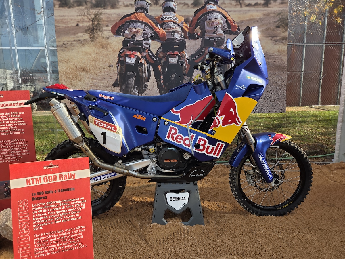 EICMA 2025, dalla moto di Sabine alla KTM di Sanders: tutta la storia della Dakar