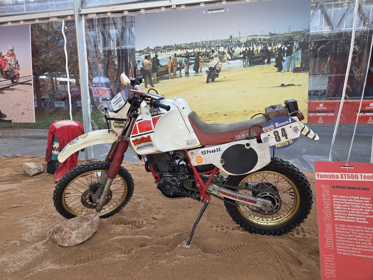 EICMA 2025, dalla moto di Sabine alla KTM di Sanders: tutta la storia della Dakar