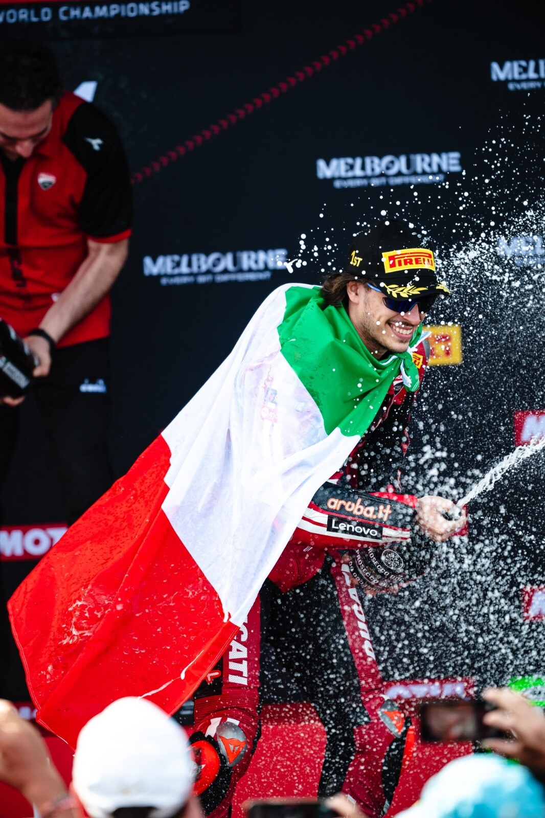SBK, tutte le più belle foto del podio tricolore di Phillip Island 