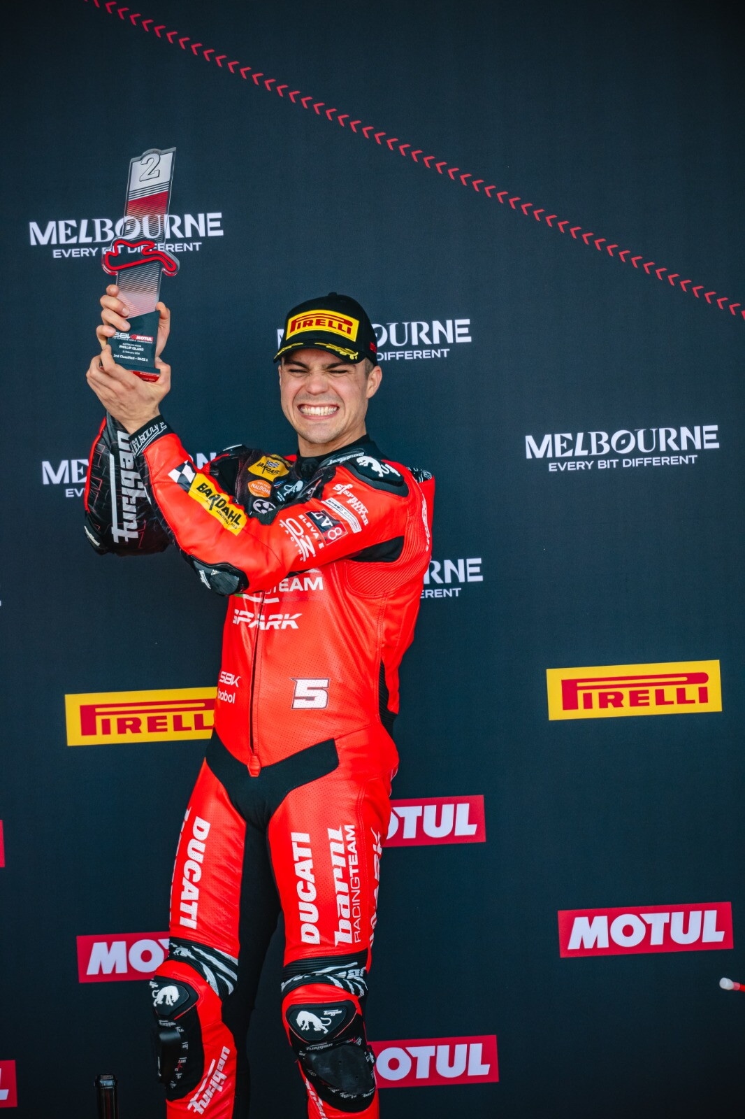 SBK, tutte le più belle foto del podio tricolore di Phillip Island 