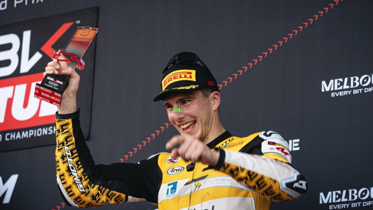 SBK, Baldassarri: “Ho finito la gomma, ero pronto a cadere per tenere il podio”