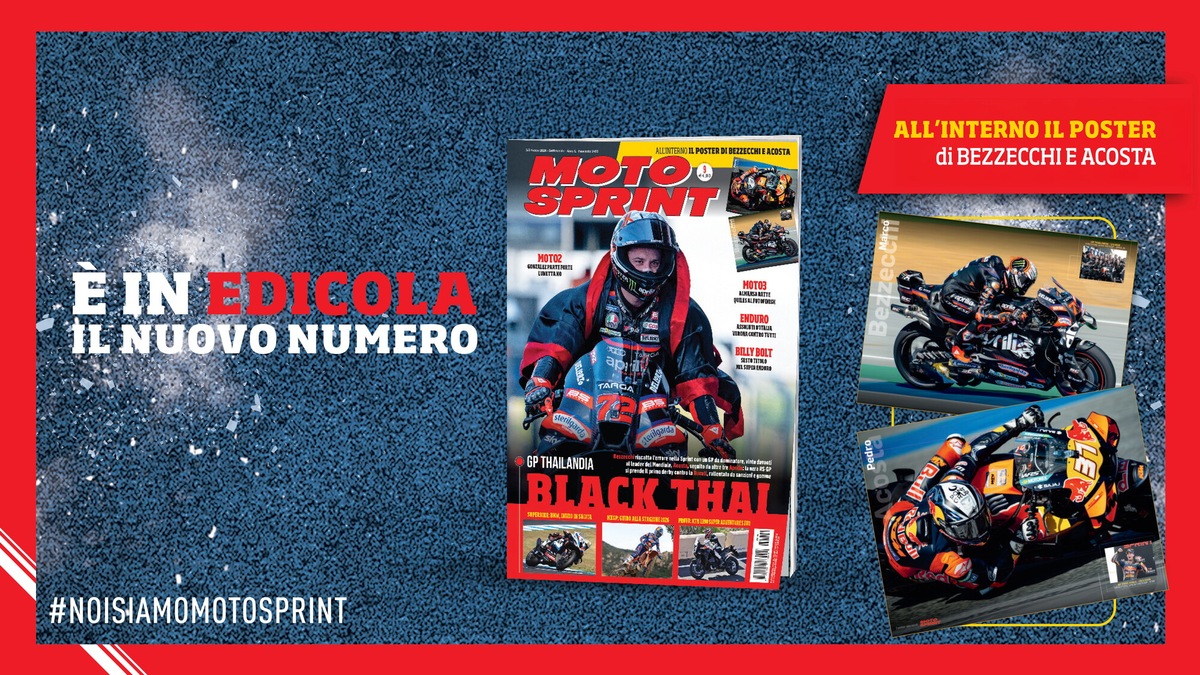 Bezzecchi da brividi: su Motosprint n.9 il poster della vittoria in Thailandia