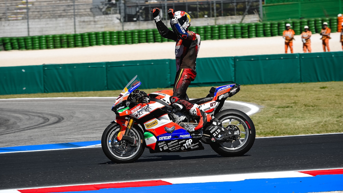SBK Misano, Surra: “Bonucci? Mi è dispiaciuto non essere in Superpole ed essere premiato da lui”