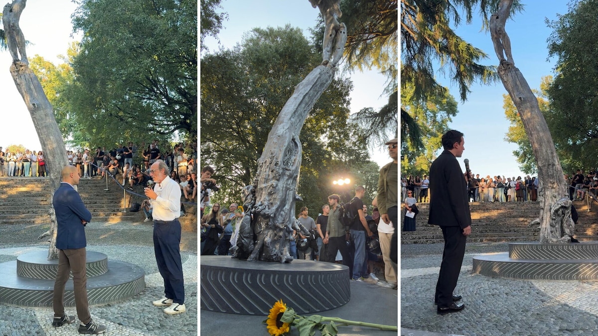 Milano ricorda Luca Salvadori, svelata la statua “Le pieghe”