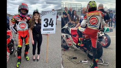 Kevin Schwantz di nuovo in sella al Sachsenring sulla sua Suzuki RGV 500