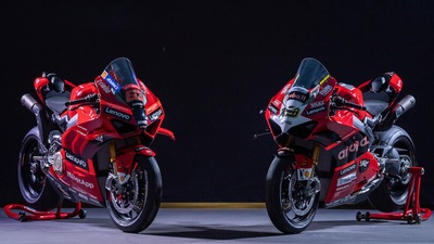 WDW, Race of Champions: le Ducati Panigale V4 S di Bagnaia e Bautista