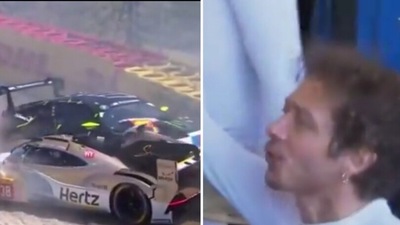 Tamponamento e ghiaia: 6 Ore di Spa disastrosa per Valentino Rossi