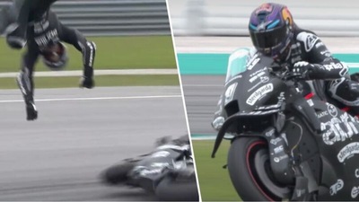 MotoGP: le foto della caduta di Martin ai Test di Sepang