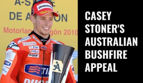 Aiuti per l'Australia: Stoner mette all'asta la tuta della vittoria ad Aragon
