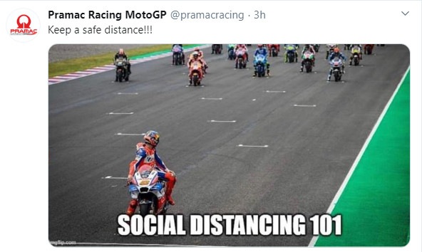 Coronavirus, il team Pramac e la distanza di sicurezza