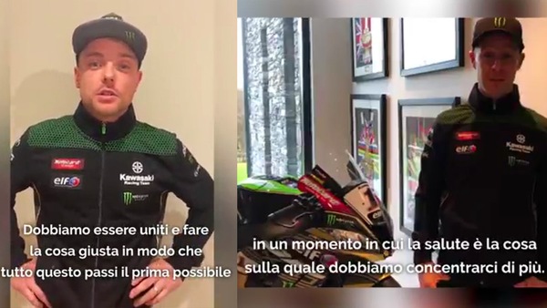 SBK: il videomessaggio di Rea e Lowes