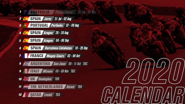 SBK, ecco il nuovo calendario ufficiale 2020