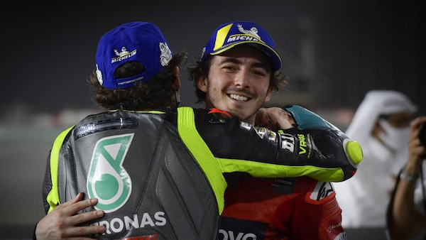 MotoGP Qatar, Bagnaia commenta il traino a Rossi nelle Qualifiche