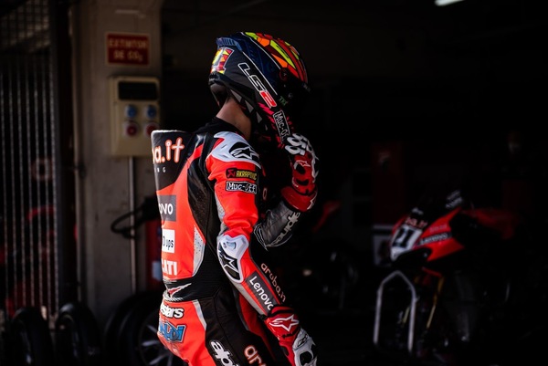 SBK test Aragon, Rinaldi: “L'uscita di curva il mio problema primario”