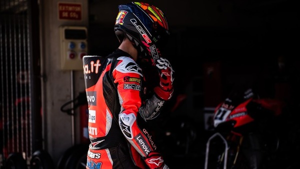 SBK test Aragon, Rinaldi: “L'uscita di curva il mio problema primario”