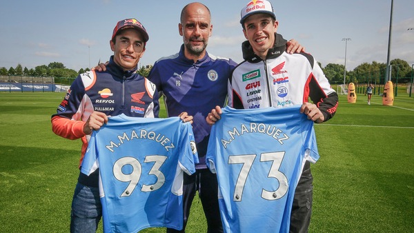 MotoGP: l'incontro tra i fratelli Marquez e il Manchester City