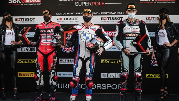 SBK Portimao, SP Race: VD Mark riporta in alto la BMW, Rea fuori al primo giro