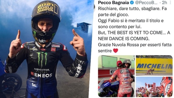 MotoGP: tutti pazzi per Quartararo, le congratulazioni social al campione 2021