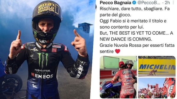 MotoGP: tutti pazzi per Quartararo, le congratulazioni social al campione 2021
