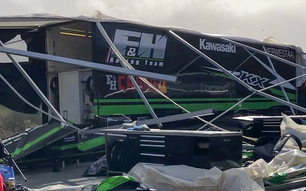 MXGP, Inghilterra in allerta rossa: la tempesta Eunice si abbatte sul paddock