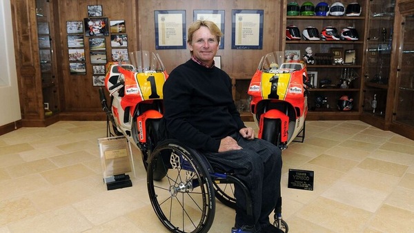Wayne Rainey al Goodwood Festival of Speed 2022, con la sua YZR500