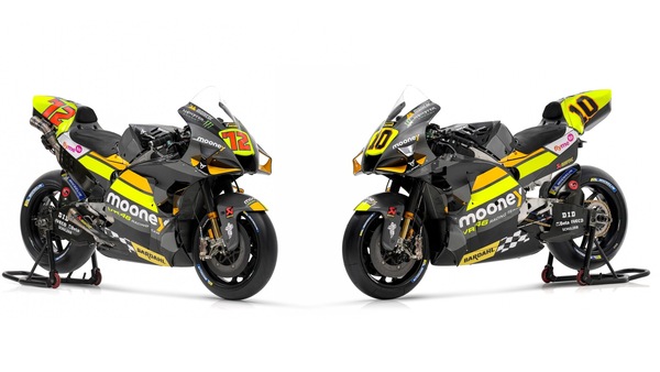MotoGP: le Ducati grigie e gialle del Mooney VR46 Racing Team