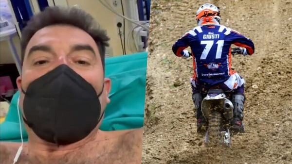 Disavventura per Max Giusti: in ospedale per una caduta dalla moto da cross