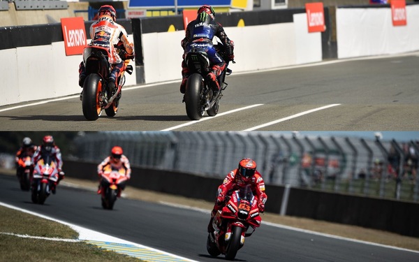 MotoGP, a Le Mans nulla è cambiato: le foto del "traffico" in pista