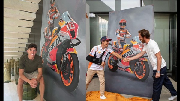 MotoGP, nuovo dipinto in casa Marquez per celebrare i 10 anni con Repsol