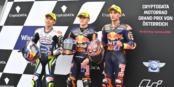 Moto3, Holgado beffa Sasaki ed è il poleman del GP d’Austria. Quinto Foggia