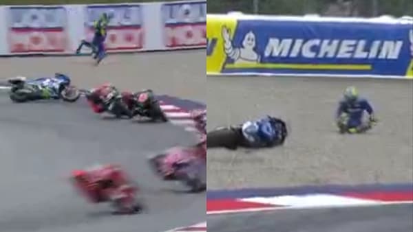 MotoGP: la caduta di Joan Mir nel GP d'Austria