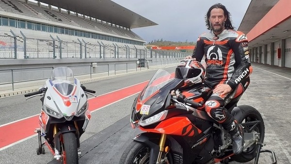 Keanu Reeves come Max Biaggi: stregato dall'Aprilia a Portimao