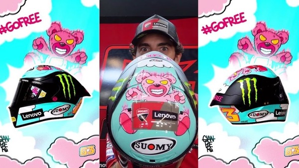 Bagnaia, il casco celebrativo per il GP di San Marino