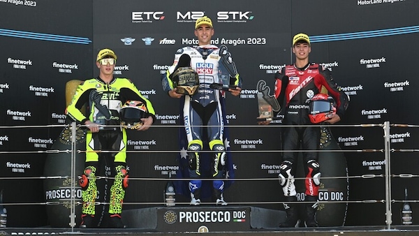 FIM JuniorGP Aragòn: Agius campione Europeo Moto2, podio per Surra