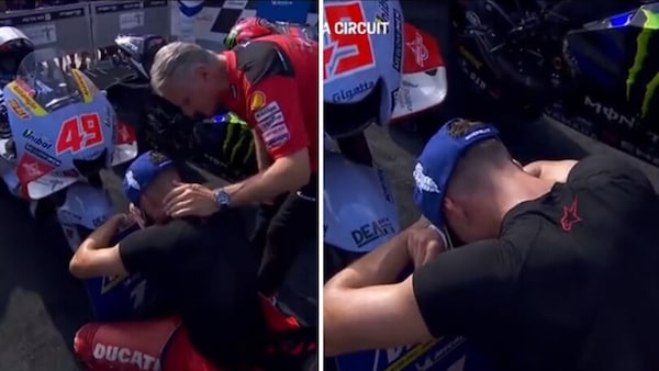 MotoGP Indonesia: Fabio Di Giannantonio in lacrime dopo il traguardo
