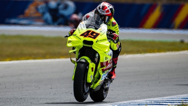 Di Giannantonio comanda i test di Jerez a metà giornata, Bastianini a terra