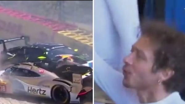 Tamponamento e ghiaia: 6 Ore di Spa disastrosa per Valentino Rossi