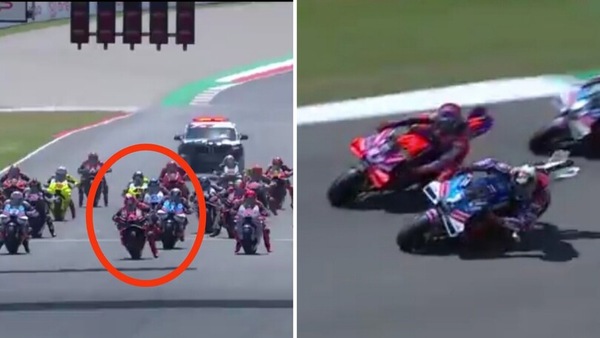 MotoGP Italia, Bagnaia da 5° a 1°: partenza capolavoro al Mugello