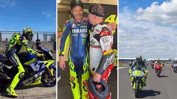 MotoGP, Rossi, Bagnaia e Mamola: track day da urlo a Silverstone
