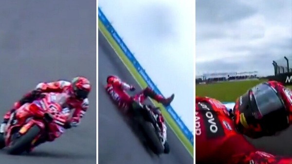 MotoGP Argentina, Pecco Bagnaia a terra: la sequenza della caduta