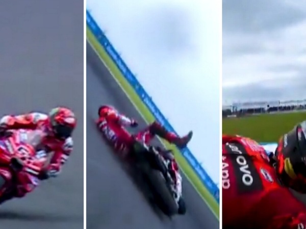 MotoGP Argentina, Pecco Bagnaia a terra: la sequenza della caduta