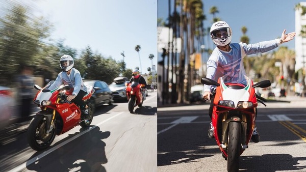 MotoGP, Fabio Di Giannantonio su una Ducati 996 a Los Angeles: ecco perchè