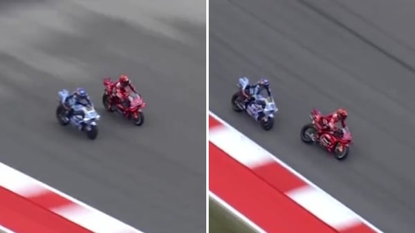 MotoGP Austin: la tremenda staccata di Pecco Bagnaia su Alex Marquez