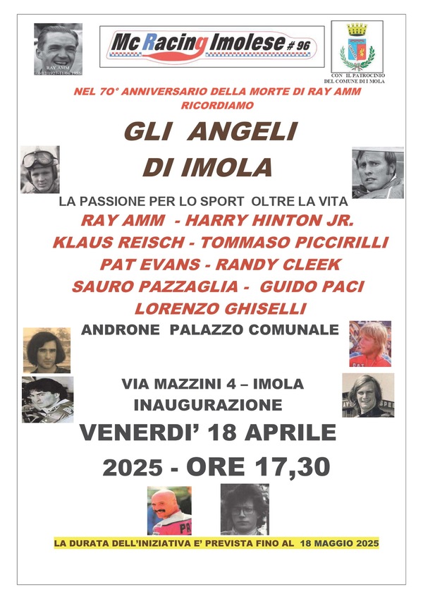 "Gli Angeli di Imola": una mostra per ricordare i piloti che hanno dato la vita per il motorsport