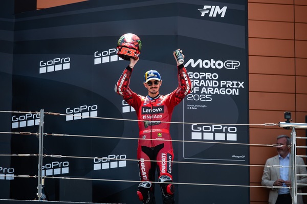 MotoGP, Tardozzi: “Il terzo posto di Pecco ad Aragon è come una vittoria”