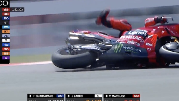 MotoGP, forte caduta di Marc Marquez nelle qualifiche di Brno